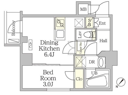 アジールコート池尻大橋　302号室　間取り