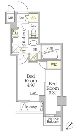 アジールコート池尻大橋　306号室　間取り