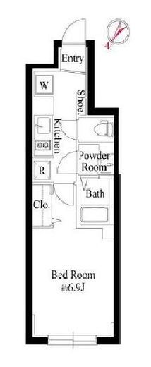 グローリオシェルト大崎　102号室　間取り
