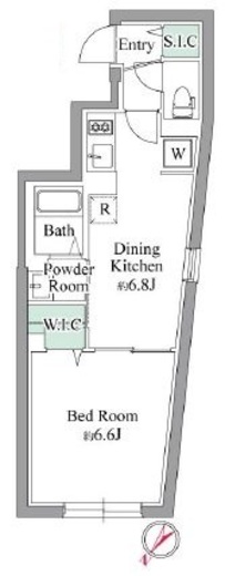 グローリオシェルト大崎　201号室　間取り