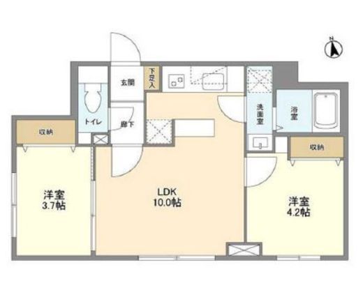 ウェルスクエア祖師ヶ谷大蔵　404号室　間取り