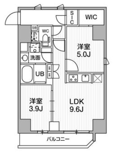 グランカーサ蒲田ウエスト　202号室　間取り