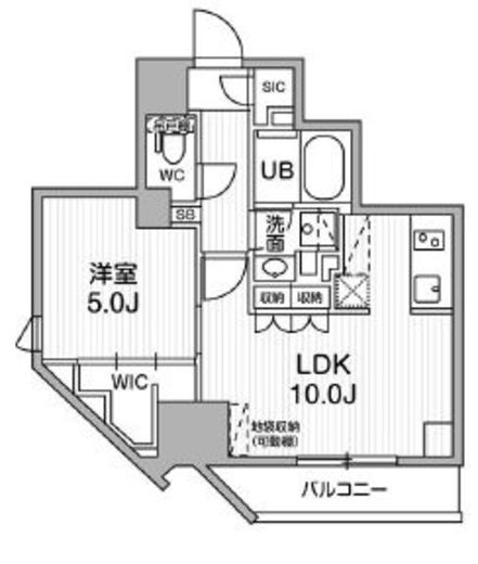 グランカーサ蒲田ウエスト　801号室　間取り