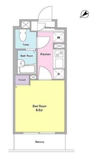 NTPRレジデンス大井町　106号室　間取り