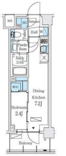リビオメゾン東北沢　204号室　間取り