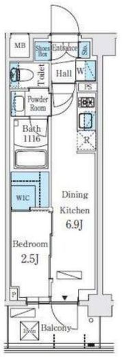 リビオメゾン東北沢　402号室　間取り