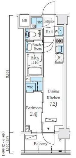 リビオメゾン東北沢　404号室　間取り