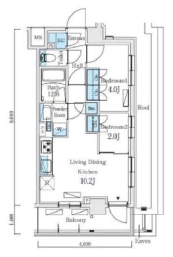 リビオメゾン東北沢　604号室　間取り