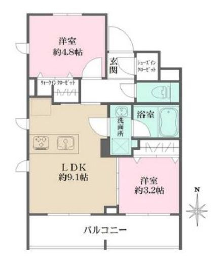 La Perla Jiyugaoka (ラペルラ自由が丘)　303号室　間取り