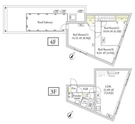 カーサフェリーチェ自由が丘　402号室　間取り