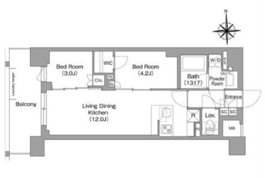 コンフォリア・リヴ大森西　107号室　間取り