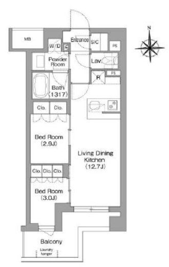 コンフォリア・リヴ大森西　211号室　間取り