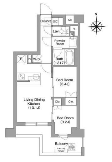 コンフォリア・リヴ大森西　212号室　間取り