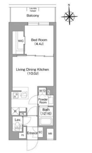 コンフォリア・リヴ大森西　220号室　間取り