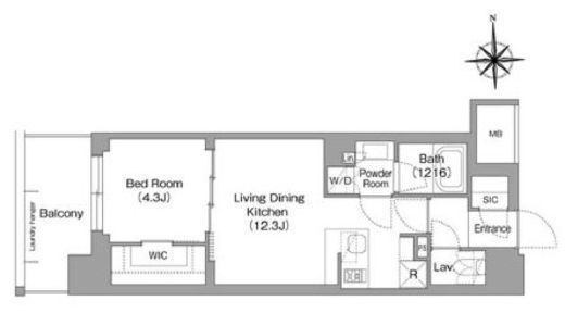 コンフォリア・リヴ大森西　406号室　間取り