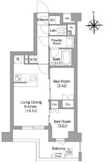 コンフォリア・リヴ大森西　411号室　間取り
