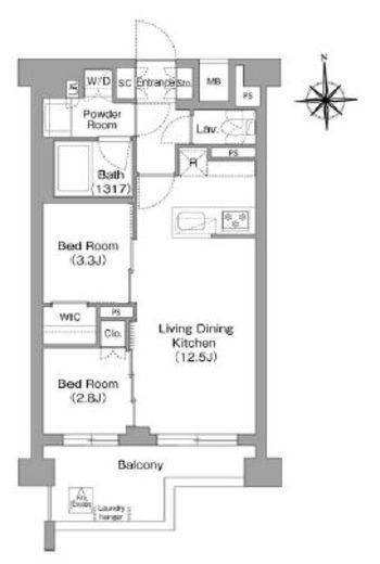 コンフォリア・リヴ大森西　412号室　間取り