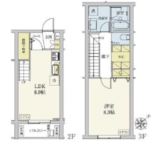 カスタリア旗の台　202号室　間取り