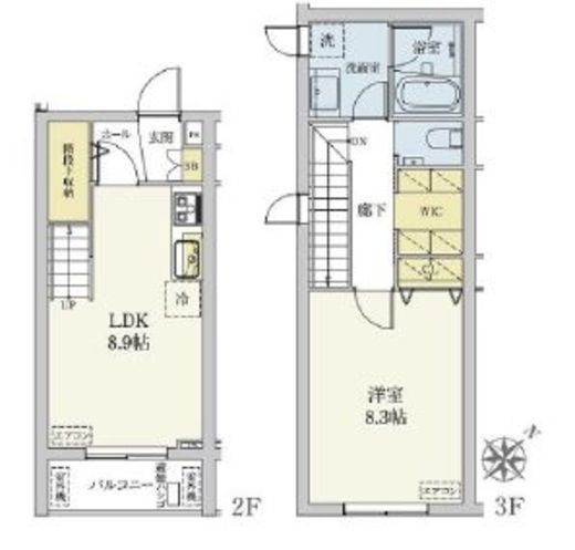 カスタリア旗の台　204号室　間取り