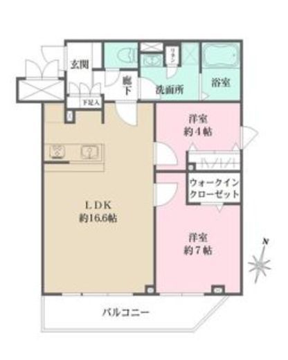 CREALpremier西馬込 (クリアルプレミア西馬込)　102号室　間取り