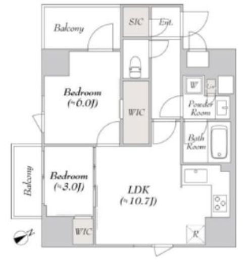 LUMIEC SANGENJAYA (ルミーク三軒茶屋)　703号室　間取り