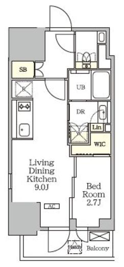 ザ・パークハビオ大森山王　401号室　間取り