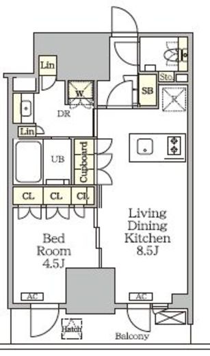 ザ・パークハビオ大森山王　402号室　間取り