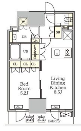 ザ・パークハビオ大森山王　602号室　間取り