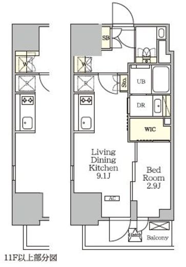 ザ・パークハビオ大森山王　801号室　間取り