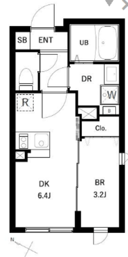 コンポジット品川戸越　103号室　間取り