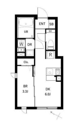 コンポジット品川戸越　201号室　間取り