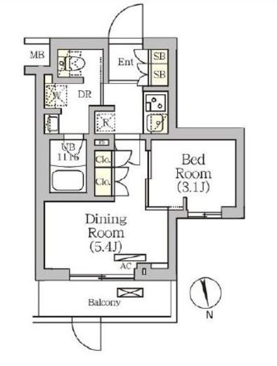 ARKMARK南品川 (アークマーク南品川)　106号室　間取り