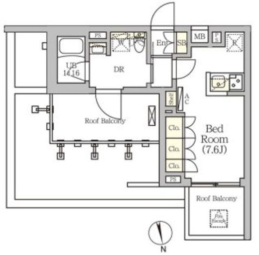ARKMARK南品川 (アークマーク南品川)　406号室　間取り