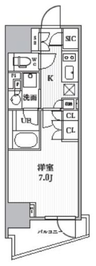 シーズンフラッツ大井町　202号室　間取り