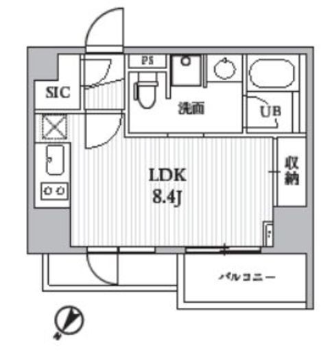 シーズンフラッツ大井町　308号室　間取り