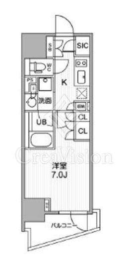シーズンフラッツ大井町　402号室　間取り