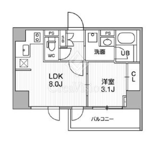 シーズンフラッツ大井町　407号室　間取り