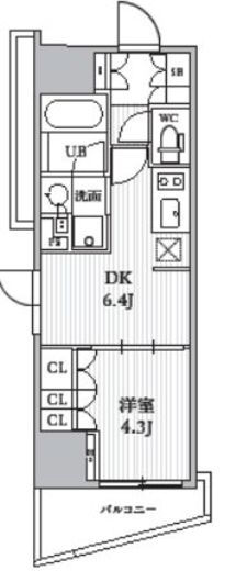 シーズンフラッツ大井町　702号室　間取り