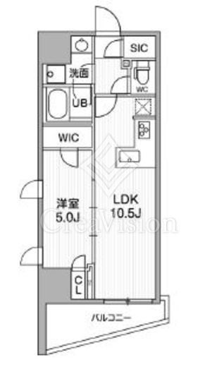 シーズンフラッツ大井町　804号室　間取り