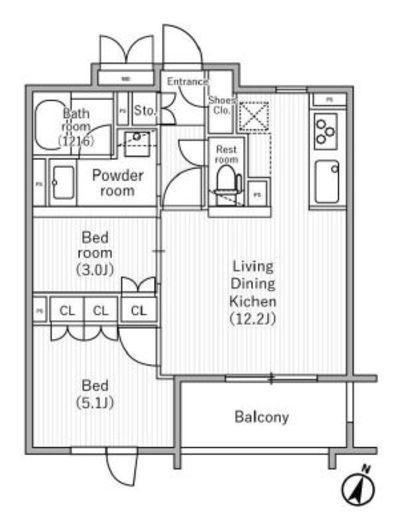 nido SAKURAGAOKA　208号室　間取り
