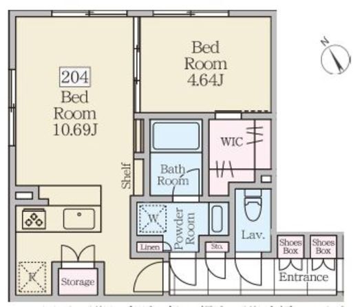 Reve Residence 三軒茶屋 (レーヴレジデンス三軒茶屋)　204号室　間取り