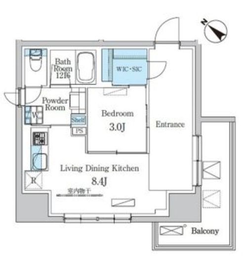 デュオフラッツ池尻大橋　401号室　間取り