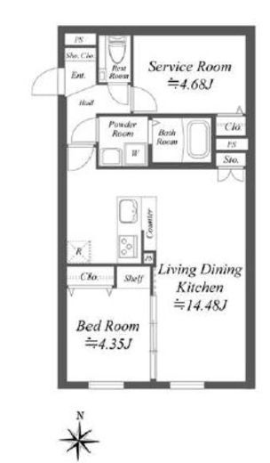 SOLASIAresidence世田谷代田　101号室　間取り