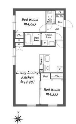 SOLASIAresidence世田谷代田　403号室　間取り