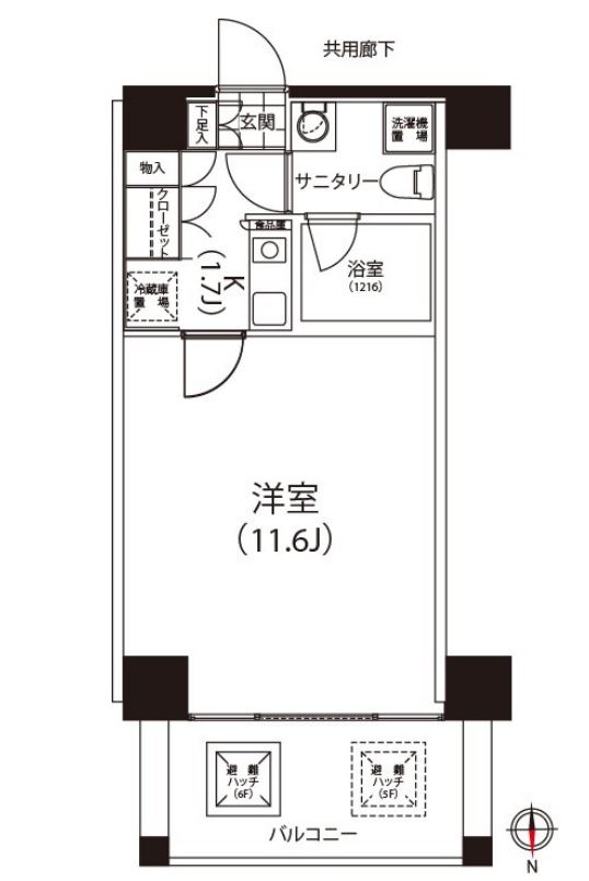 クイズ恵比寿　511号室　間取り
