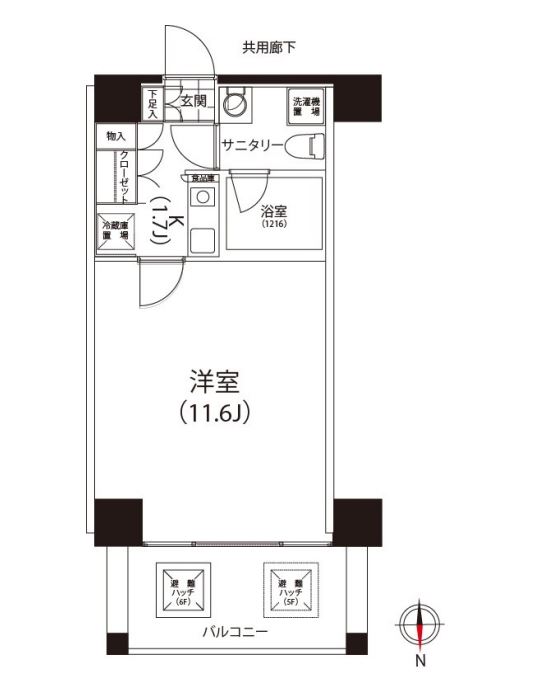 クイズ恵比寿　410号室　間取り