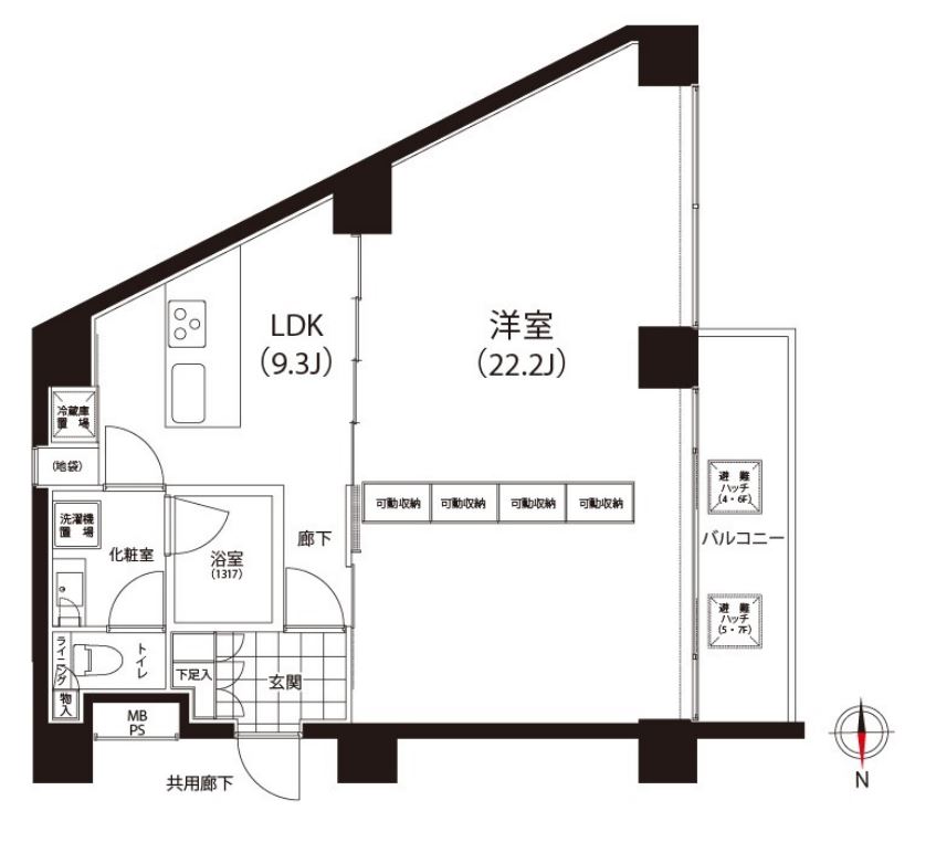 クイズ恵比寿　701号室　間取り