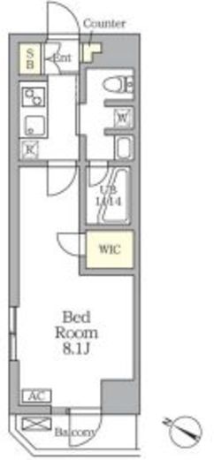アジールコート三宿テラス　301号室　間取り