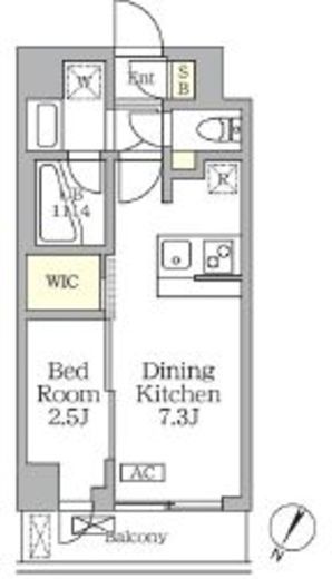 アジールコート三宿テラス　405号室　間取り