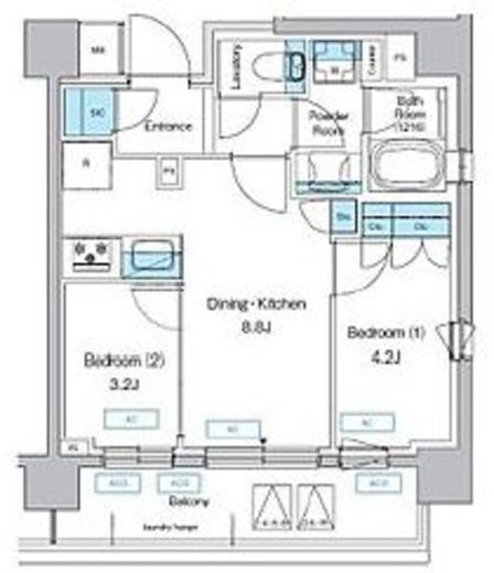 プレディアコート三軒茶屋　503号室　間取り